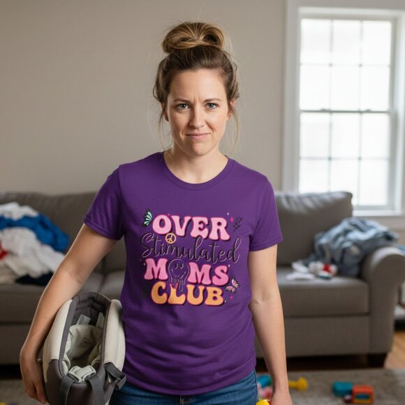 “Overstimulated Moms Club” Tee - Picture 1 of 2